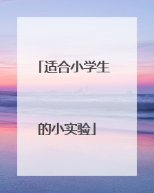 适合小学生的小实验