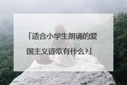 适合小学生朗诵的爱国主义诗歌有什么?