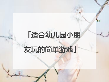 适合幼儿园小朋友玩的简单游戏