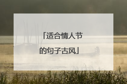 适合情人节的句子古风