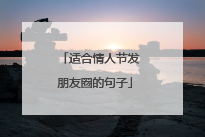 适合情人节发朋友圈的句子