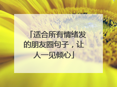 适合所有情绪发的朋友圈句子，让人一见倾心