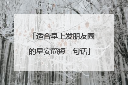 适合早上发朋友圈的早安简短一句话