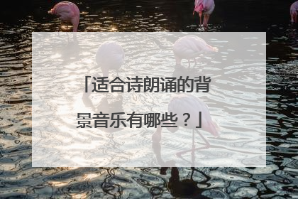 适合诗朗诵的背景音乐有哪些?