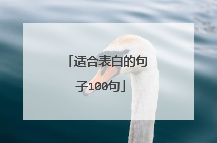 适合表白的句子100句