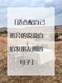 适合配自己照片的说说自拍发朋友圈的句子