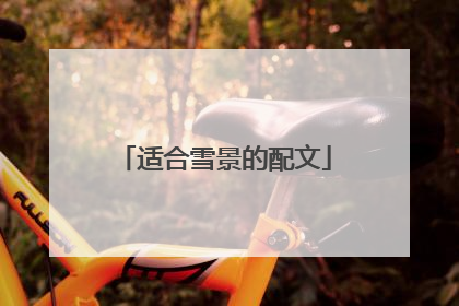 适合雪景的配文