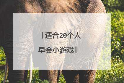 适合20个人早会小游戏