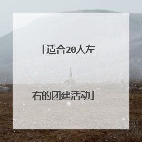 适合20人左右的团建活动