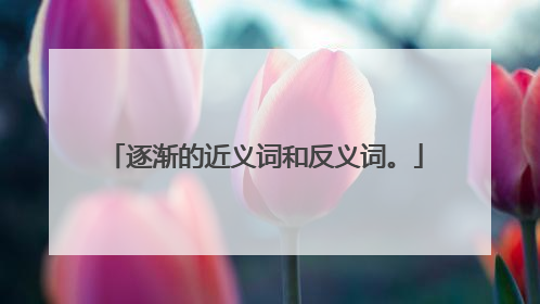 逐渐的近义词和反义词。