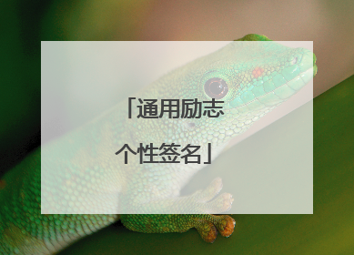 通用励志个性签名