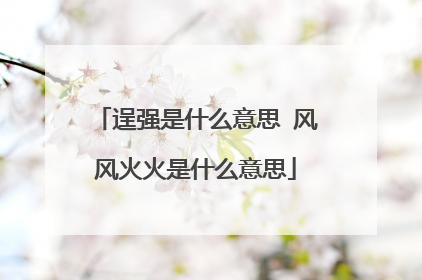 逞强是什么意思 风风火火是什么意思