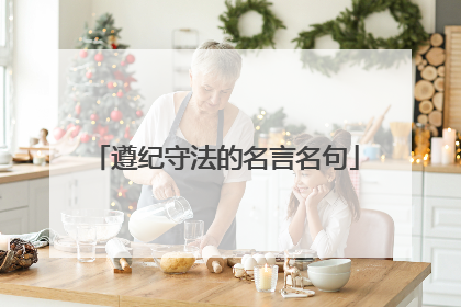 遵纪守法的名言名句