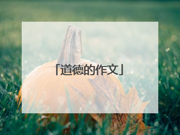 道德的作文