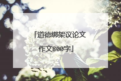 道德绑架议论文作文800字