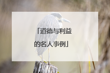 道德与利益的名人事例