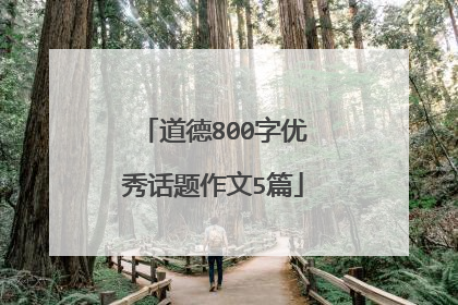 道德800字优秀话题作文5篇