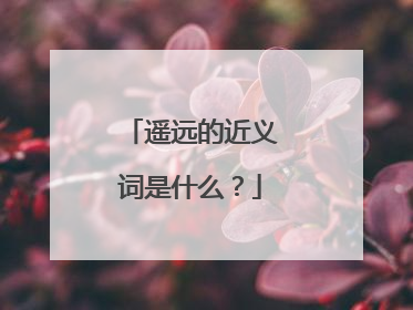 遥远的近义词是什么？