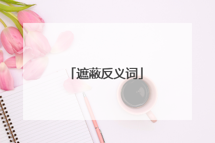 遮蔽反义词