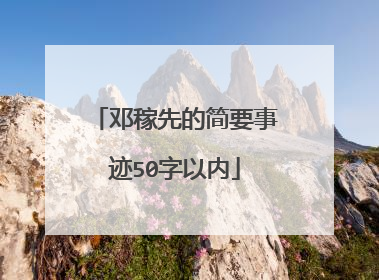 邓稼先的简要事迹50字以内