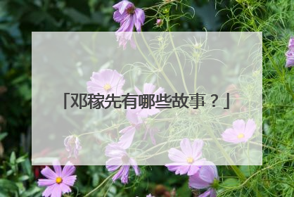 邓稼先有哪些故事?