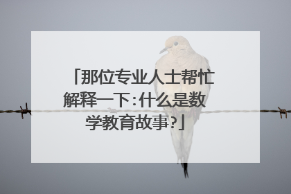 那位专业人士帮忙解释一下:什么是数学教育故事?