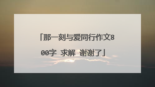那一刻与爱同行作文800字 求解 谢谢了