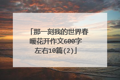 那一刻我的世界春暖花开作文600字左右10篇(2)