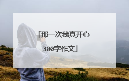 那一次我真开心300字作文