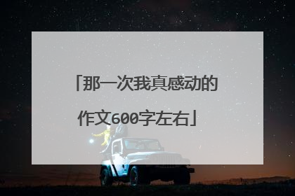 那一次我真感动的作文600字左右