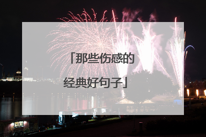 那些伤感的经典好句子