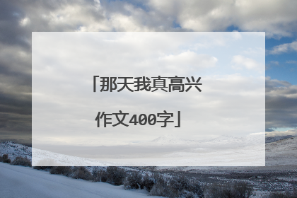 那天我真高兴作文400字