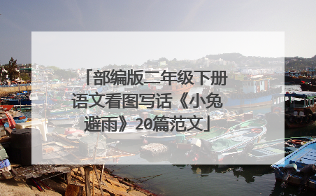 部编版二年级下册语文看图写话《小兔避雨》20篇范文