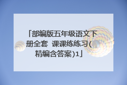 部编版五年级语文下册全套 课课练练习(精编含答案)1