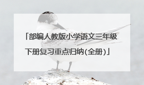 部编人教版小学语文三年级下册复习重点归纳(全册)