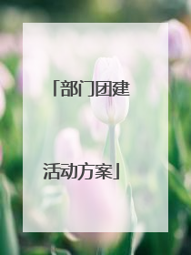部门团建活动方案