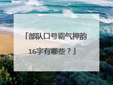 部队口号霸气押韵16字有哪些？