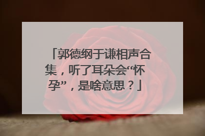 郭德纲于谦相声合集,听了耳朵会“怀孕”,是啥意思?