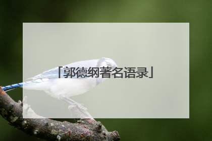 郭德纲著名语录