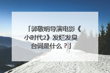 郭敬明导演电影《小时代2》发烂发臭台词是什么？