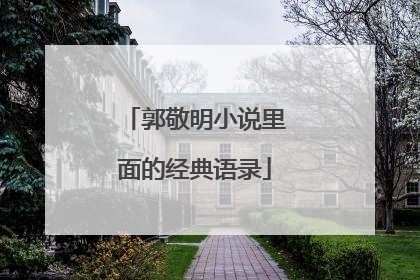 郭敬明小说里面的经典语录