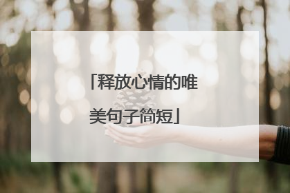 释放心情的唯美句子简短