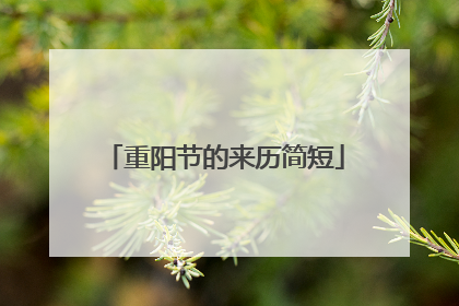 重阳节的来历简短