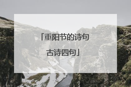 重阳节的诗句 古诗四句
