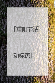 重阳节活动标语