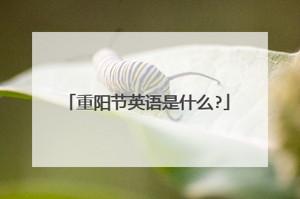 重阳节英语是什么?
