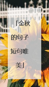 金秋的句子短句唯美