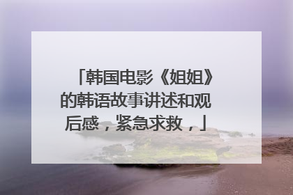 韩国电影《姐姐》的韩语故事讲述和观后感，紧急求救，