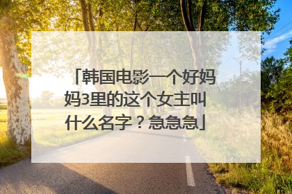 韩国电影一个好妈妈3里的这个女主叫什么名字？急急急
