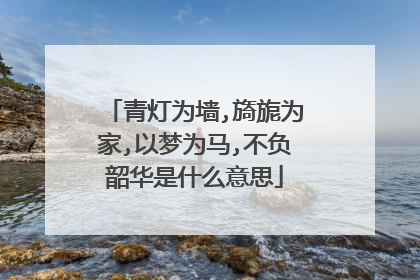青灯为墙,旖旎为家,以梦为马,不负韶华是什么意思